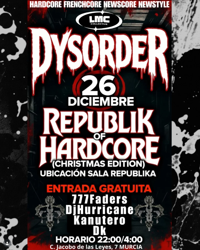 Flyer Dysorder Republik of Hardcore