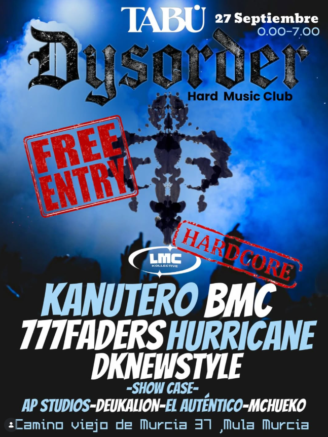 Flyer Tabú Dysorder DK Newstyle showcase
